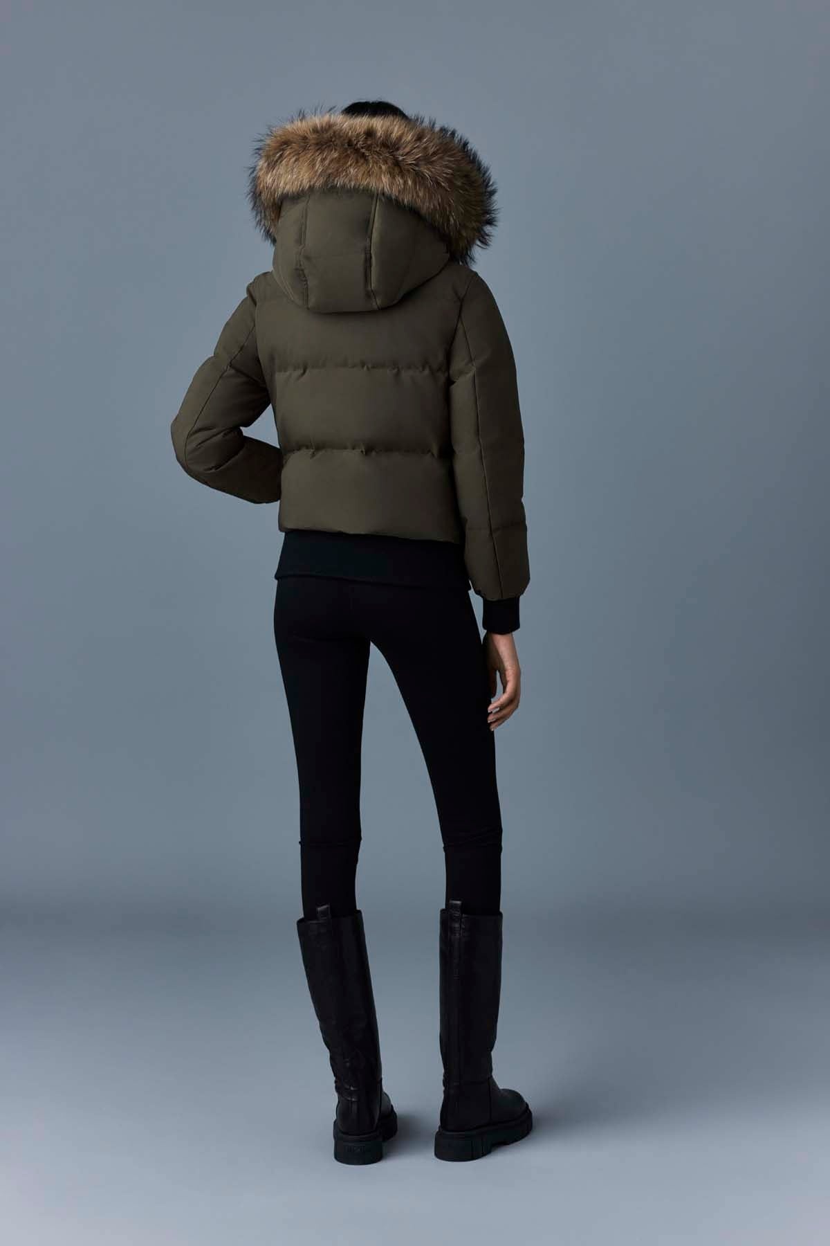NEFI-F down jacket with removable fur trimmed hood - 5