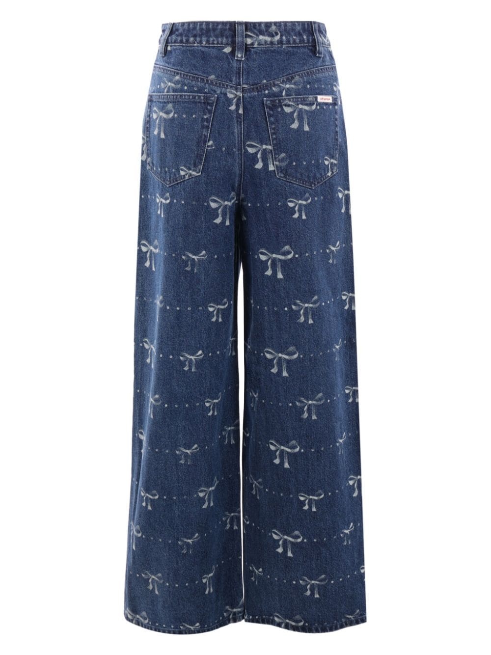 bow-print jeans - 2