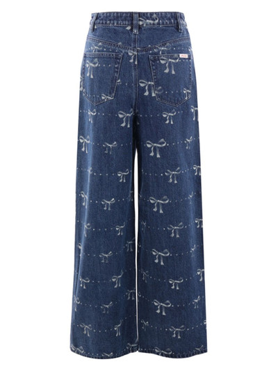 self-portrait bow-print jeans outlook