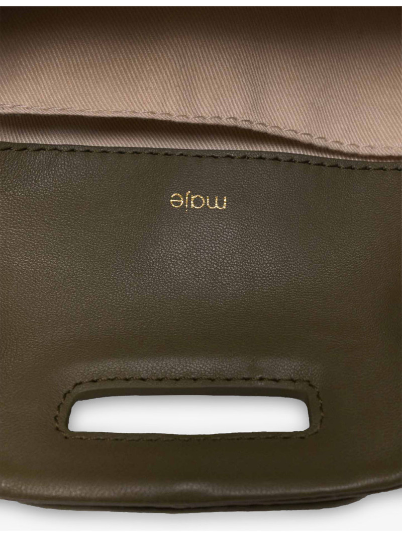 maje Miss M mini logo-embossed leather shoulder bag outlook