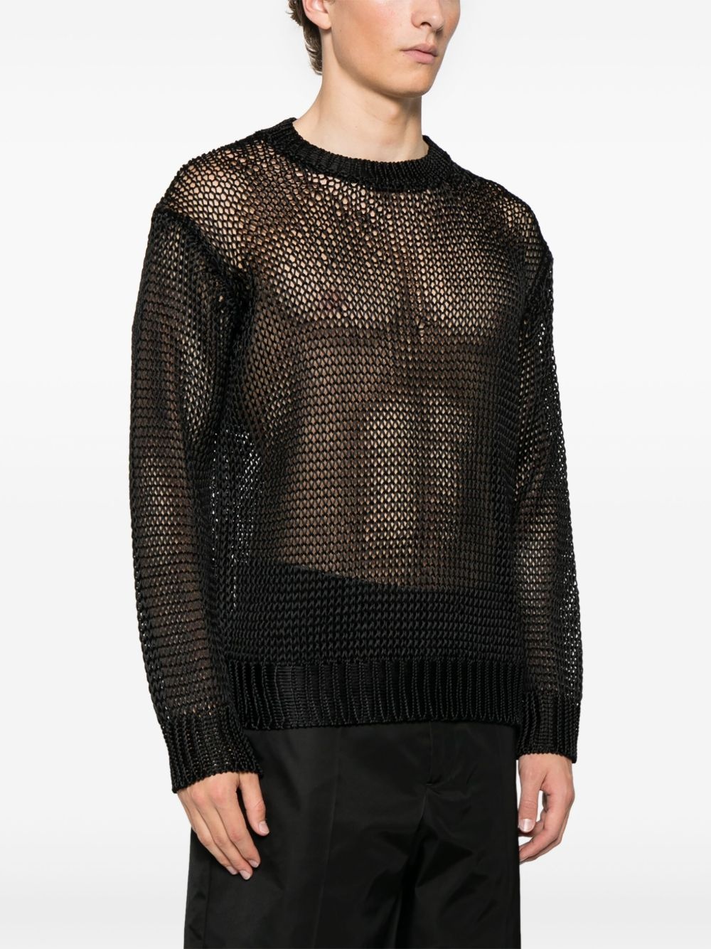 open-knit sweater - 3