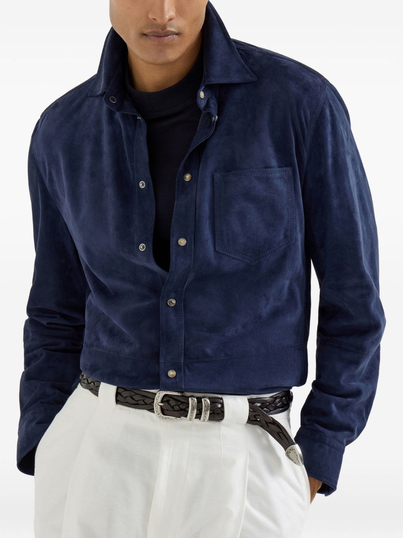 Brunello Cucinelli Leather shirt outlook