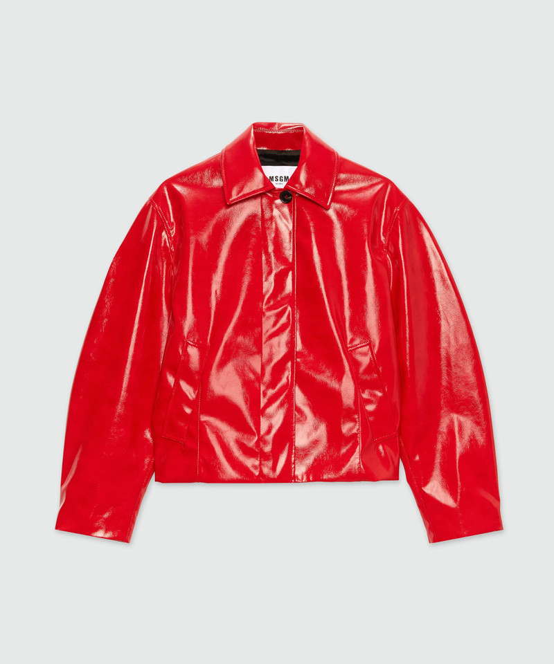 Red vinyl jacket 1