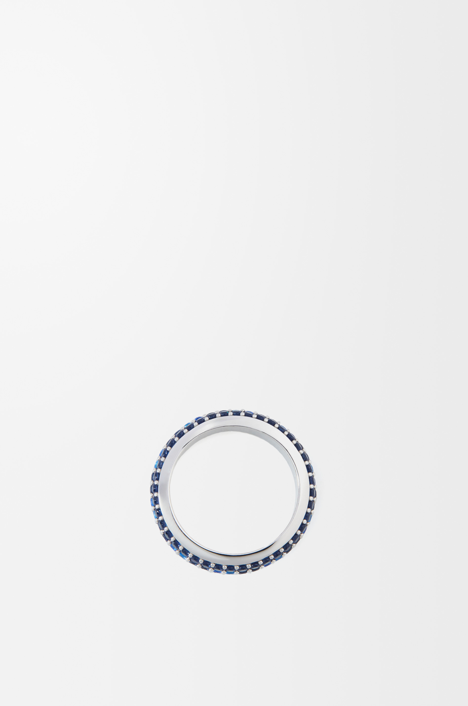 Thin Pavé ring in sterling silver and crystals - 2