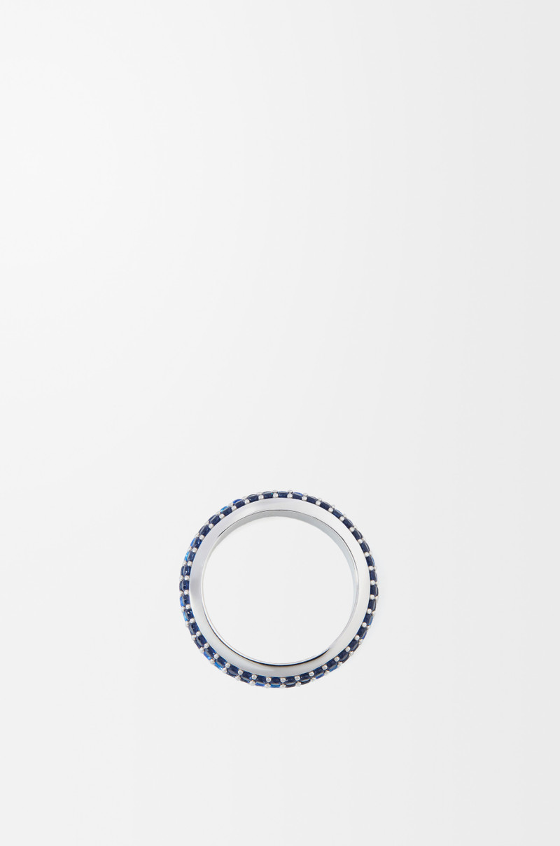 Loewe Thin Pavé ring in sterling silver and crystals outlook