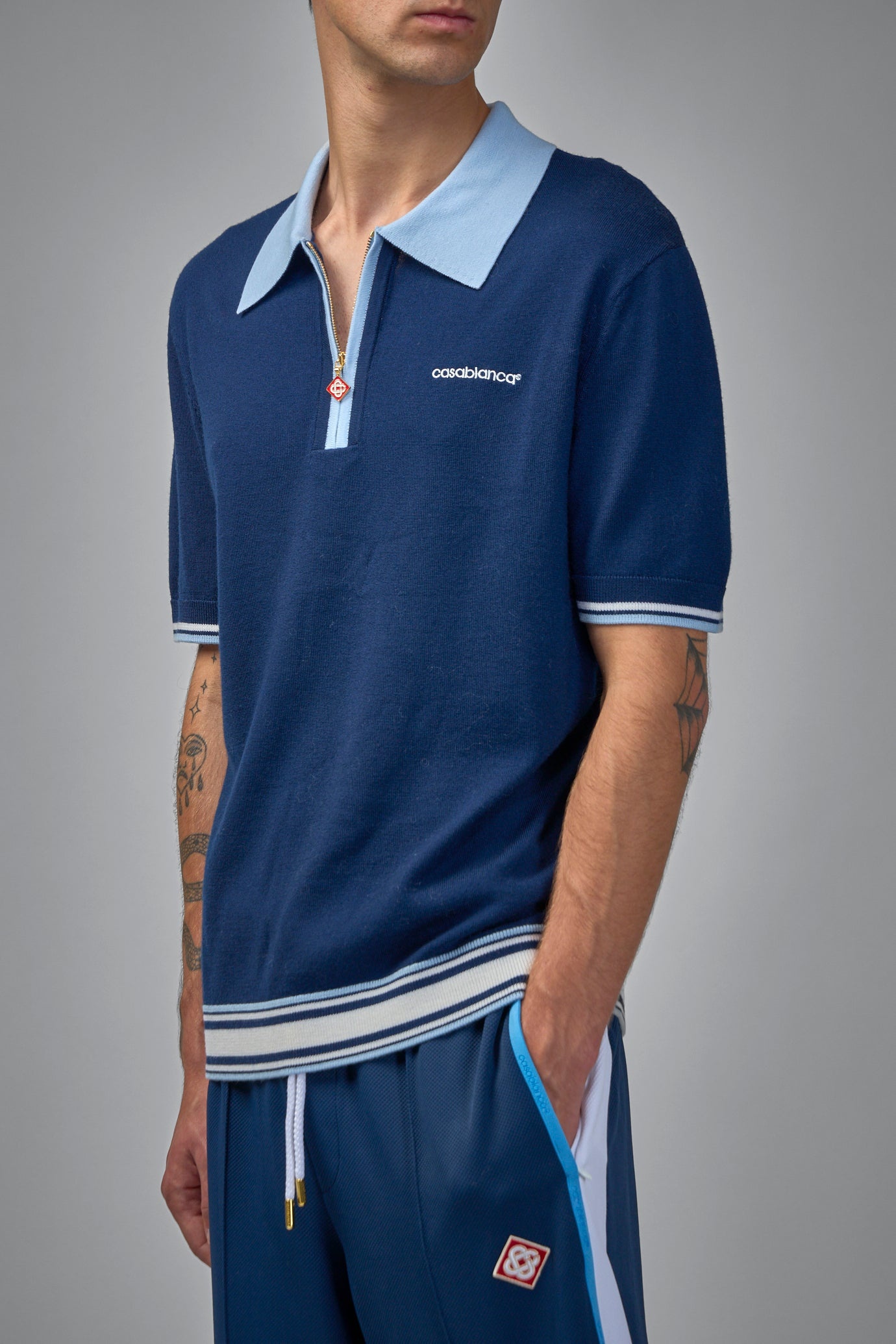 Merino Knit Tennis Polo Shirt - 4