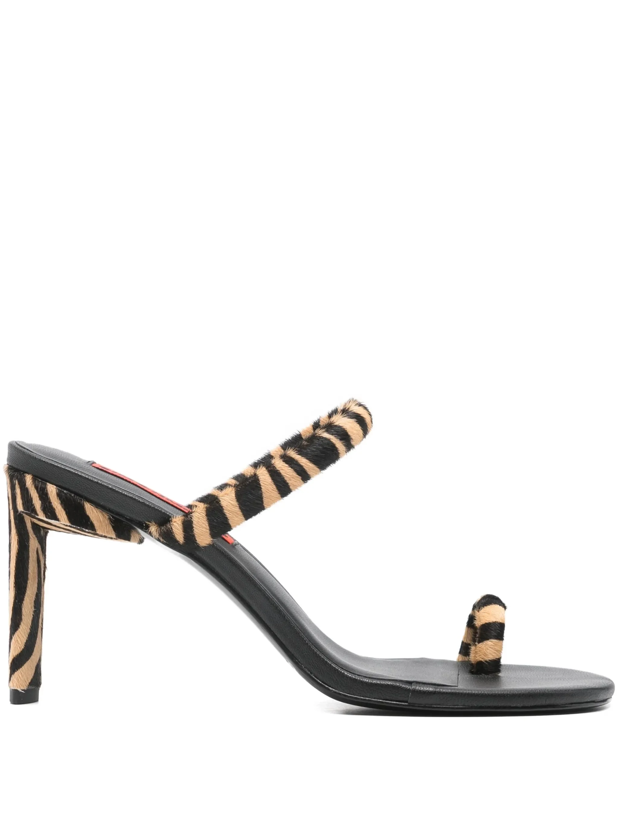 zebra-pattern sandals - 1