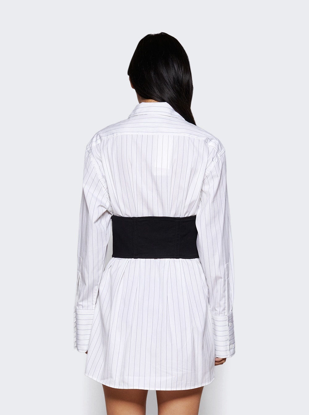 Internal Shirt Corset Dress White and Black - 5