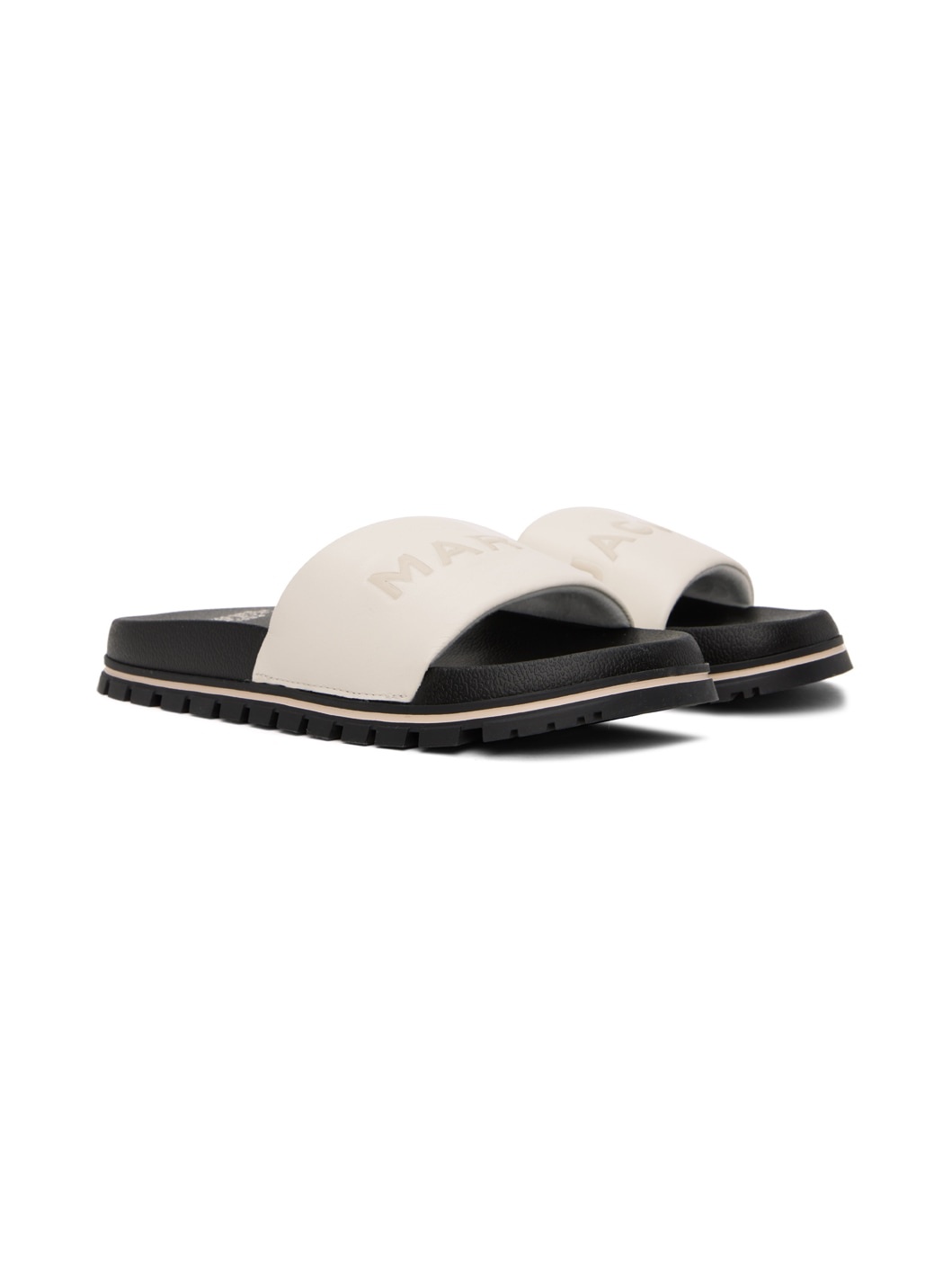 White 'The Leather Slide' Sandals - 4