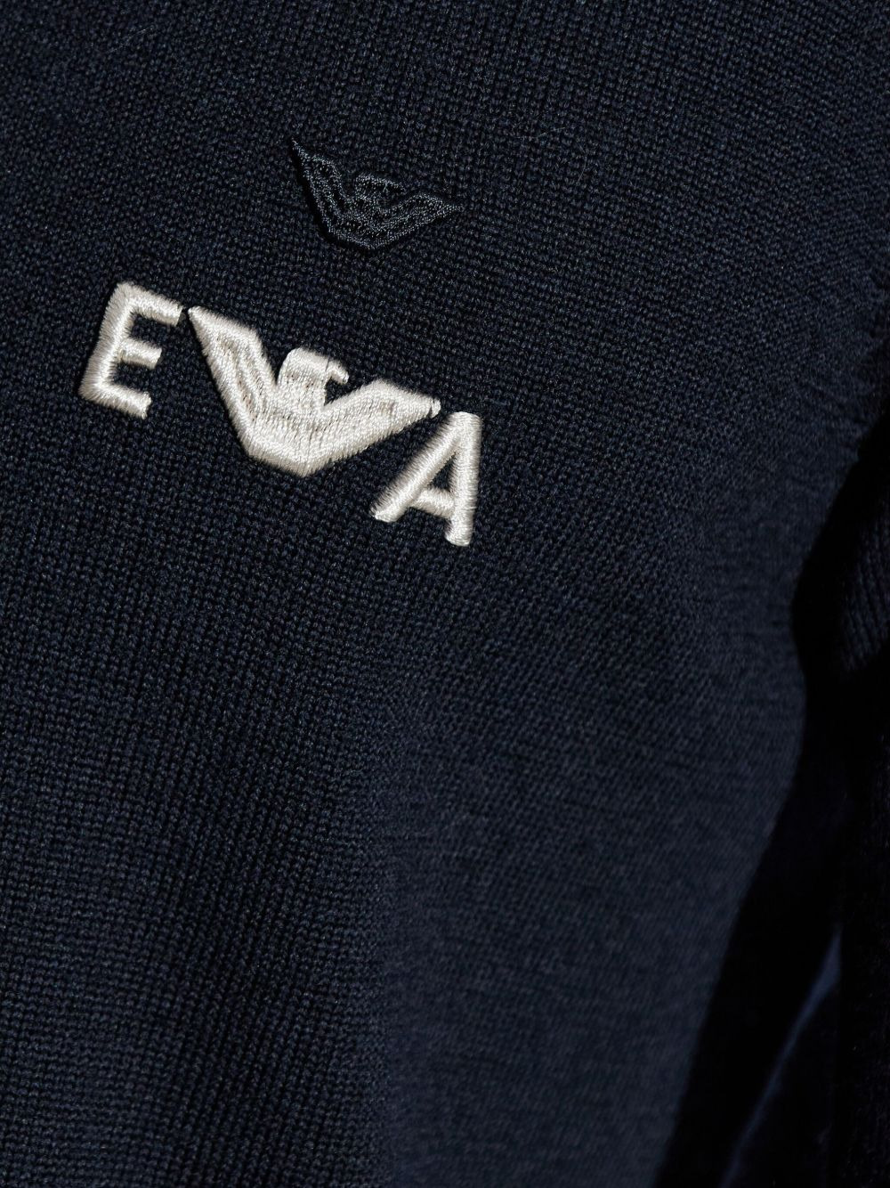 embroidered-logo wool sweater - 5