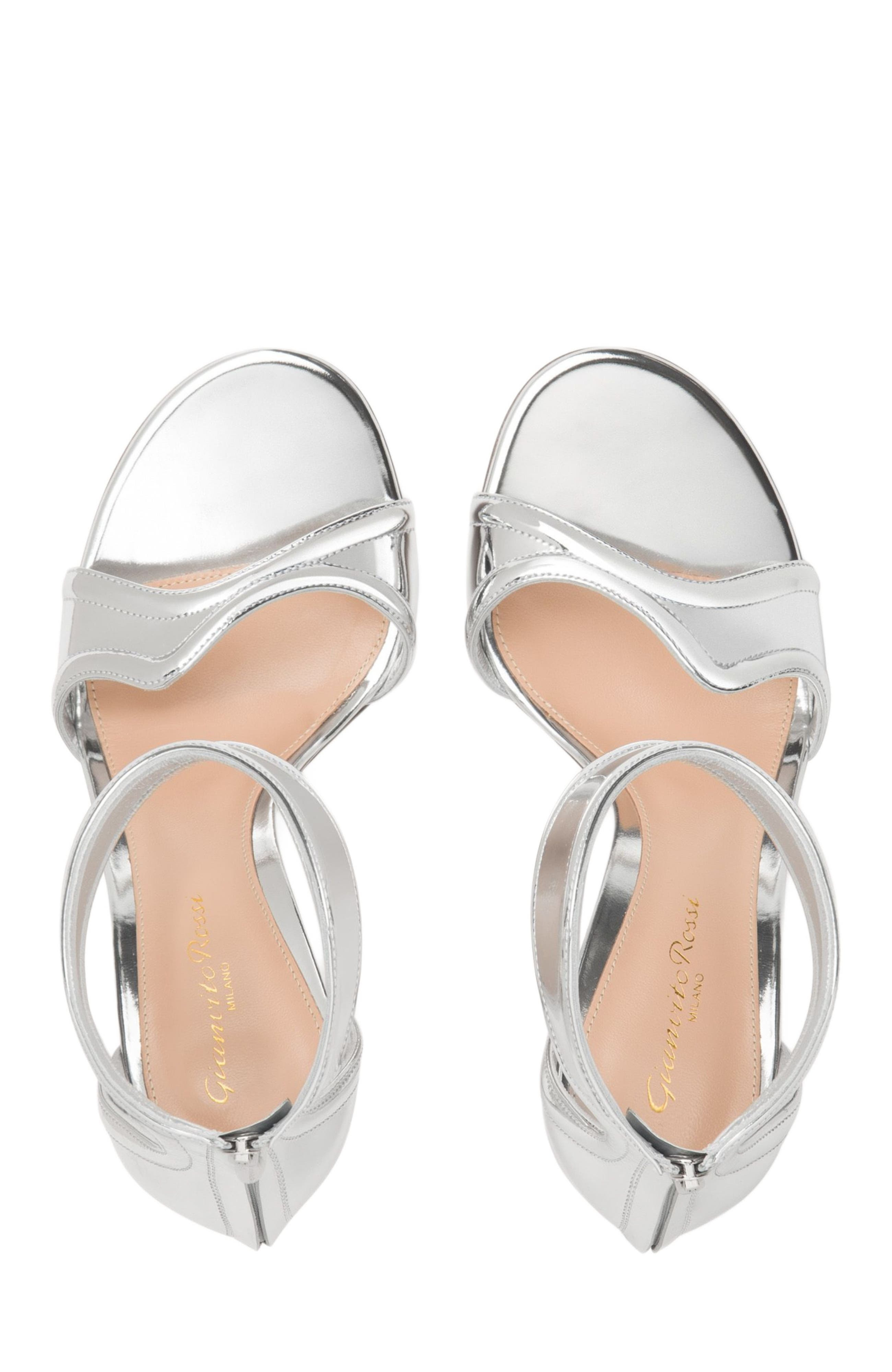 Gianvito Rossi Lucrezia Sandals in Silver at Nordstrom - 3