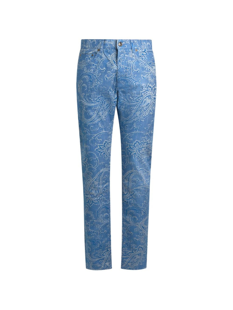 jacquard paisley denim jeans 1