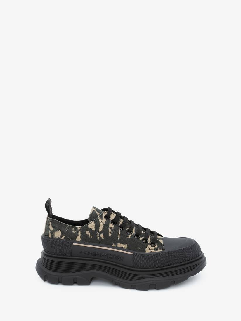 Mcqueen Graffiti Tread Slick Lace-up in Black/beige - 1