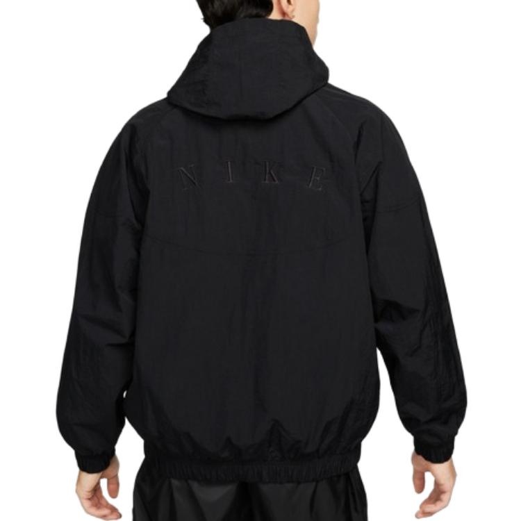 Nike Heritage Essentials Half-zip Overhead Woven Windbreaker Jacket 'Black' FD0903-010 - 5