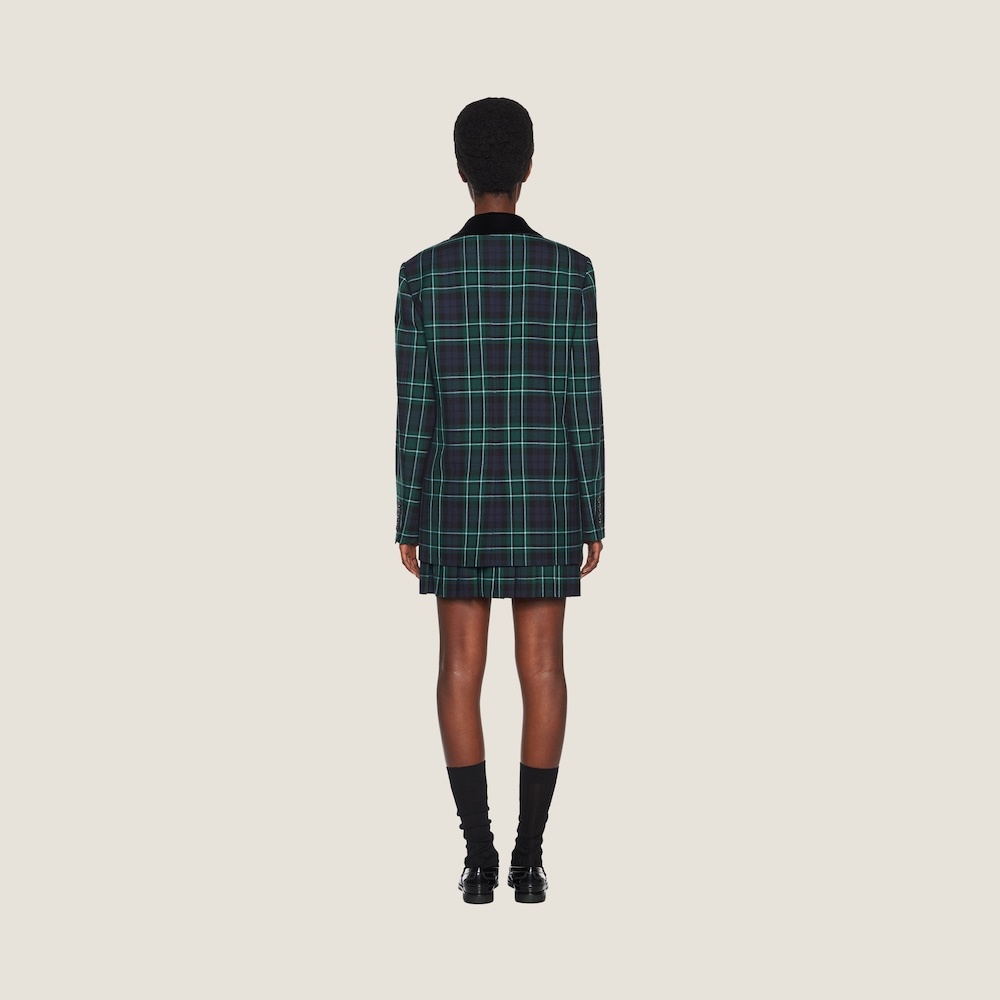 Single-breasted plaid jacket - 2