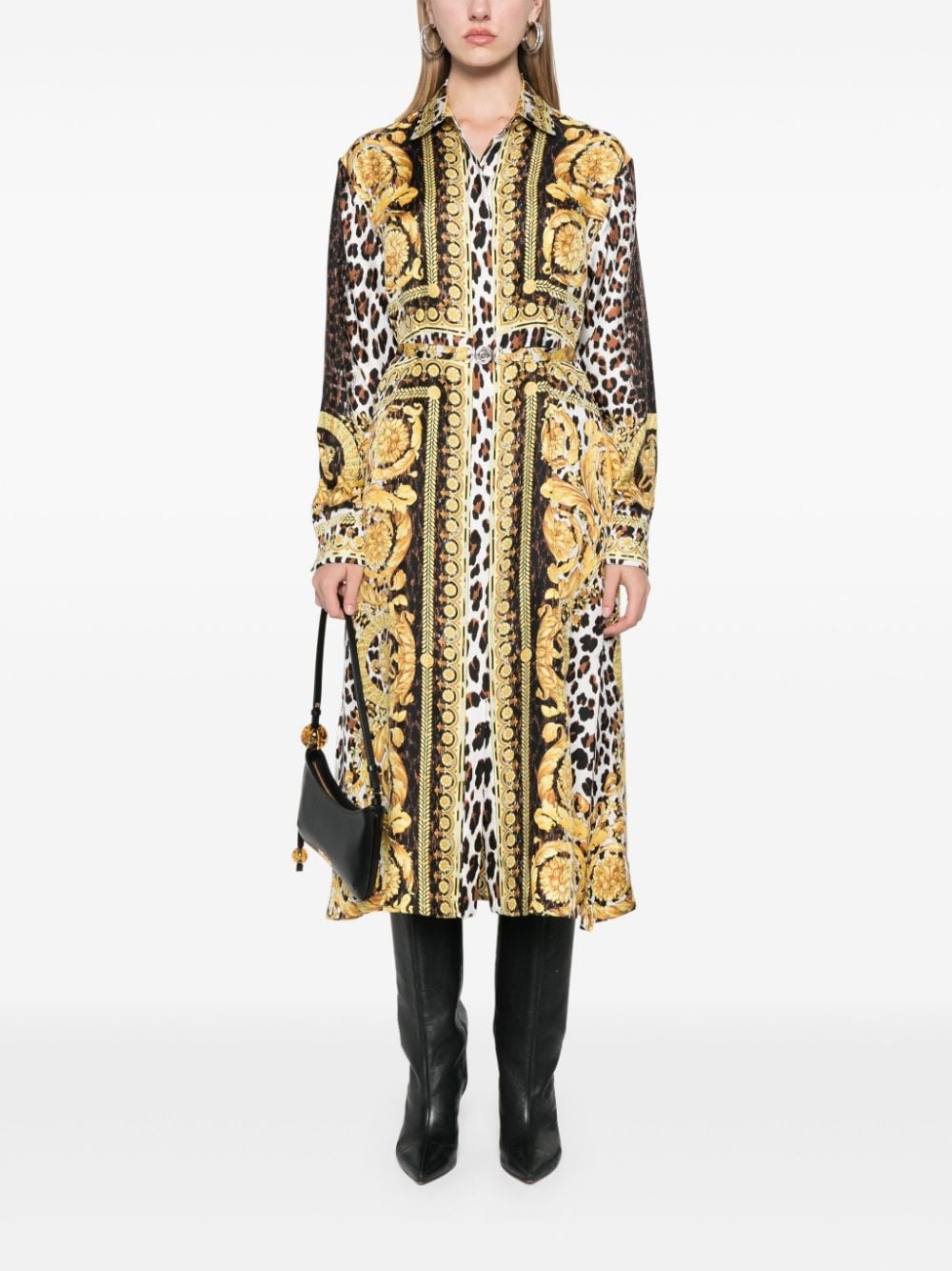 Wild Barocco Foulard shirt dress - 2