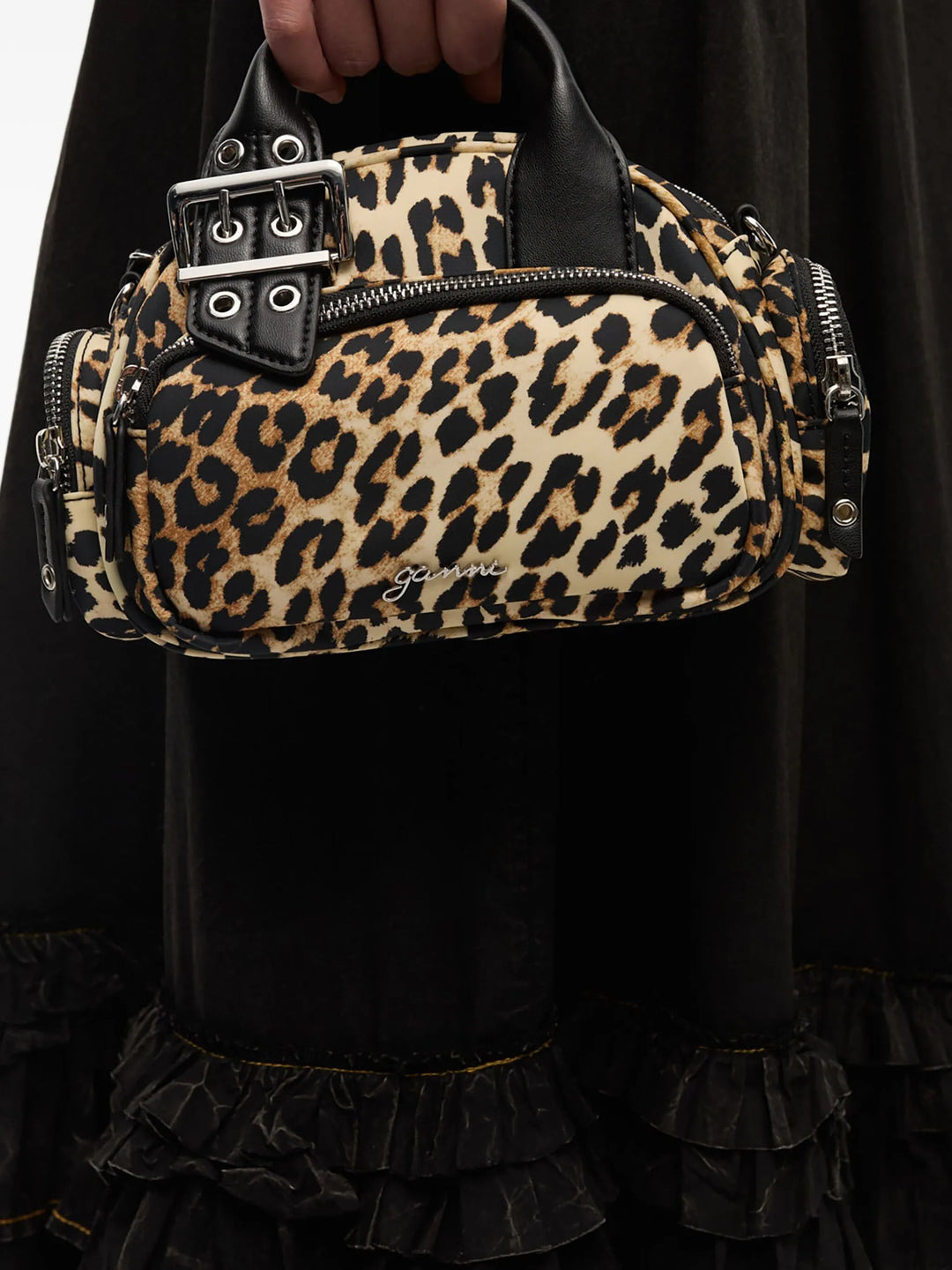 Leopard Mini Polochon Bag - 3
