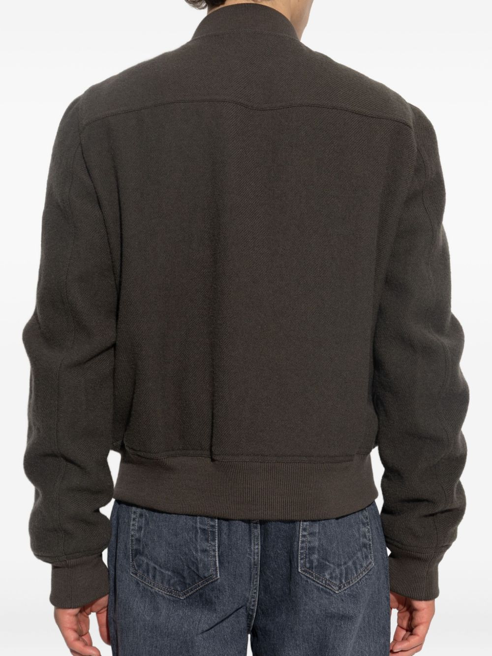 zip-fastening pocket bomber jacket - 4
