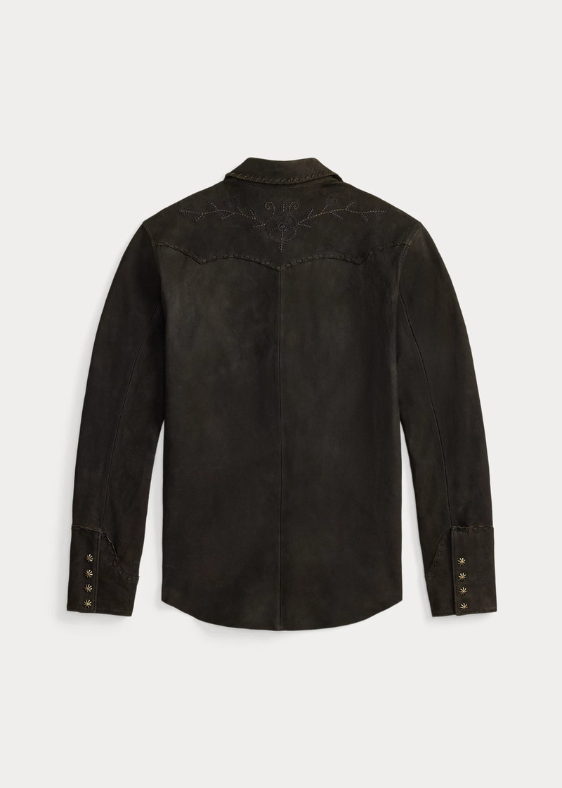 RRL by Ralph Lauren Embroidered Suede Western Shirt outlook