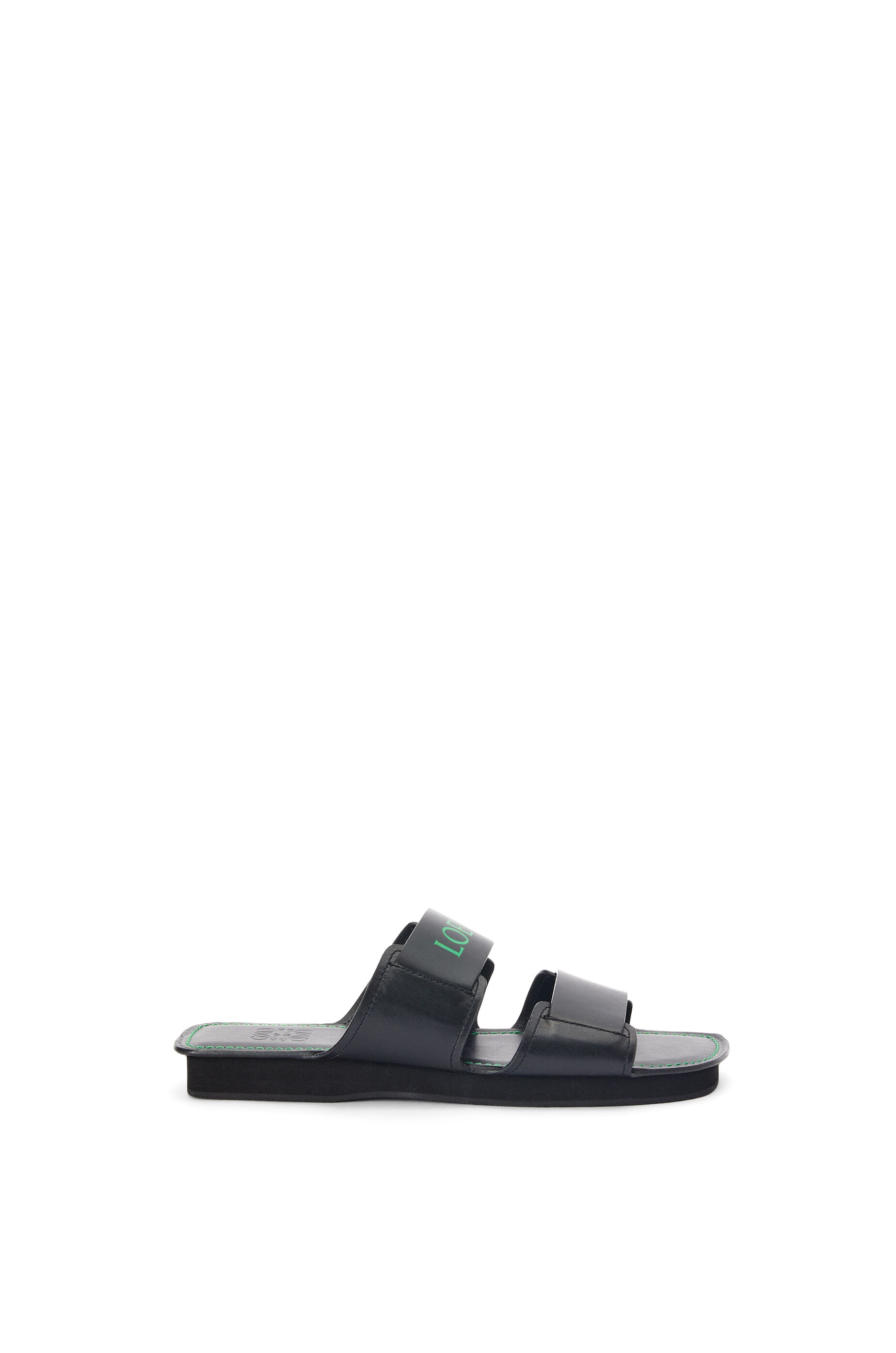 Double strap slide in calfskin - 1