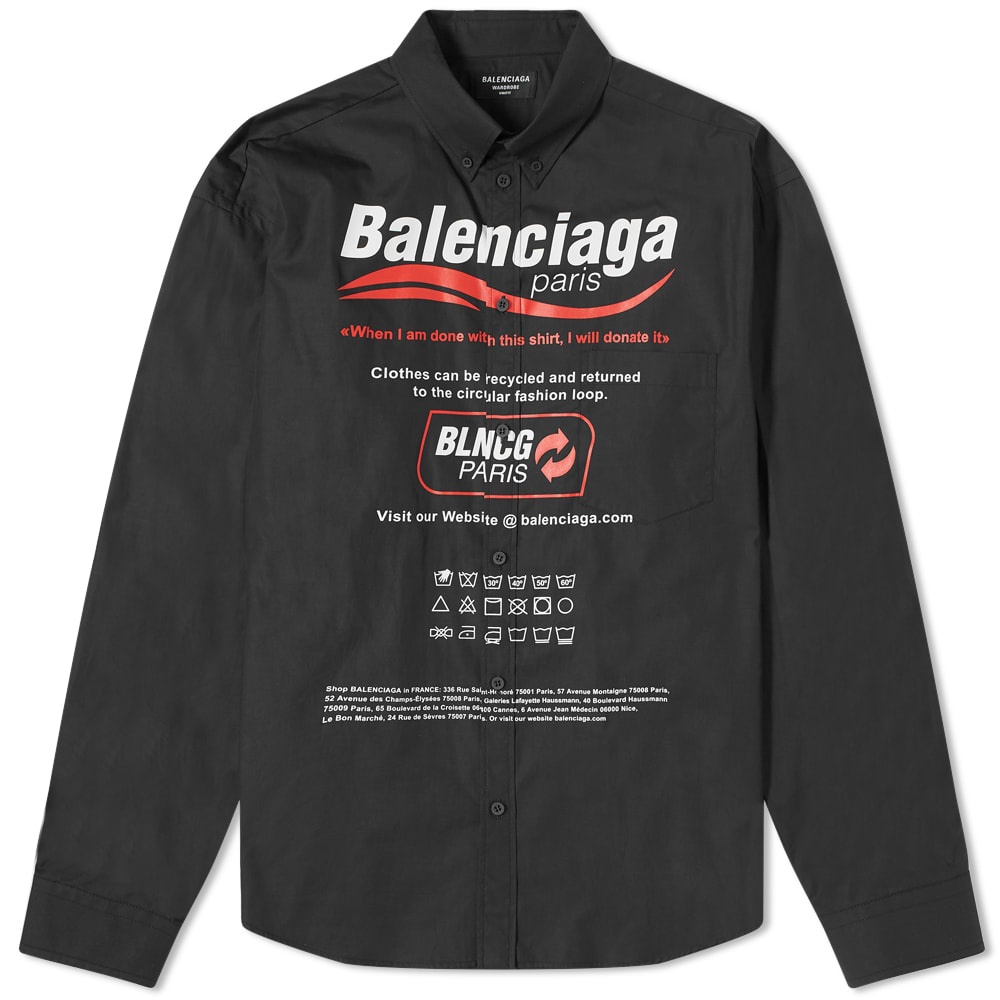 Balenciaga Dry Cleaning Logo Shirt - 1