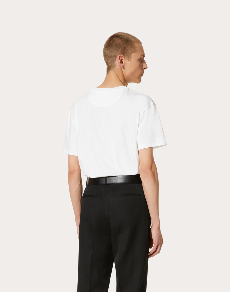 VLTN EMBROIDERED COTTON T-SHIRT 4