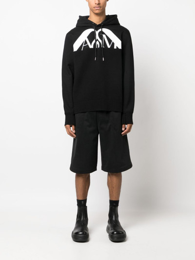 Alexander McQueen logo-print cotton hoodie outlook
