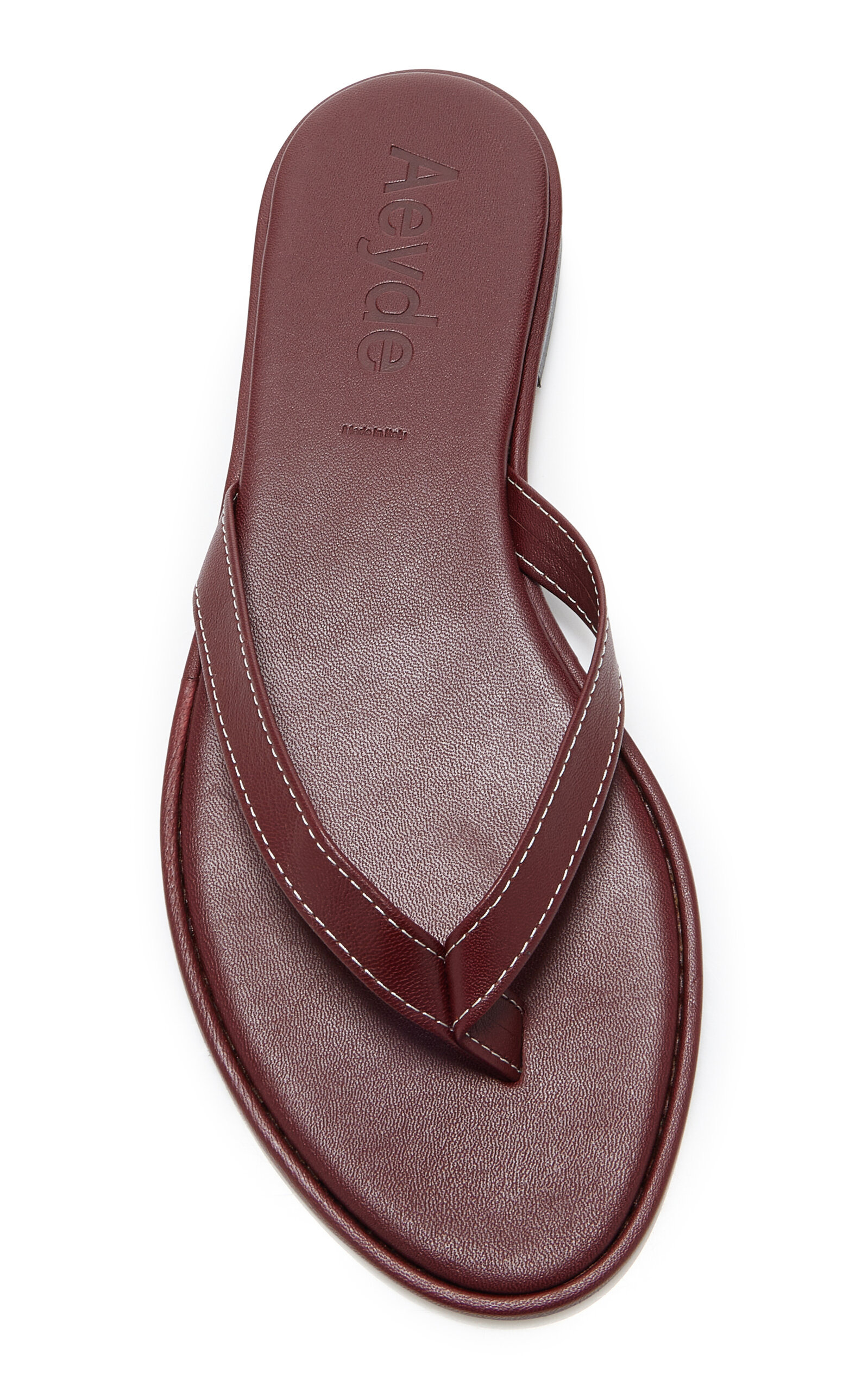 Melody Leather Sandals burgundy - 4