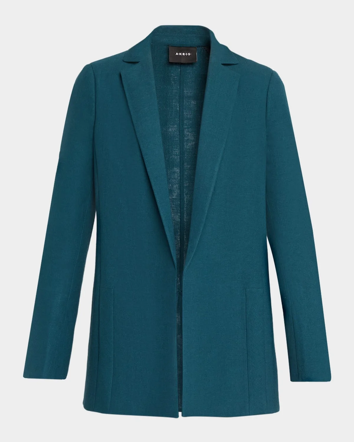 Linen-Wool Open Tailored Jacket - 1