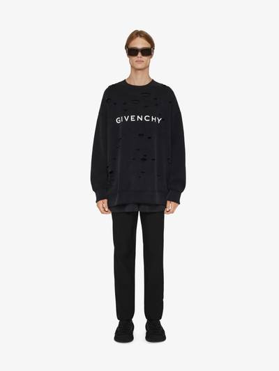 Givenchy GIVENCHY ARCHETYPE SWEATSHIRT WITH DESTROYED EFFECT outlook