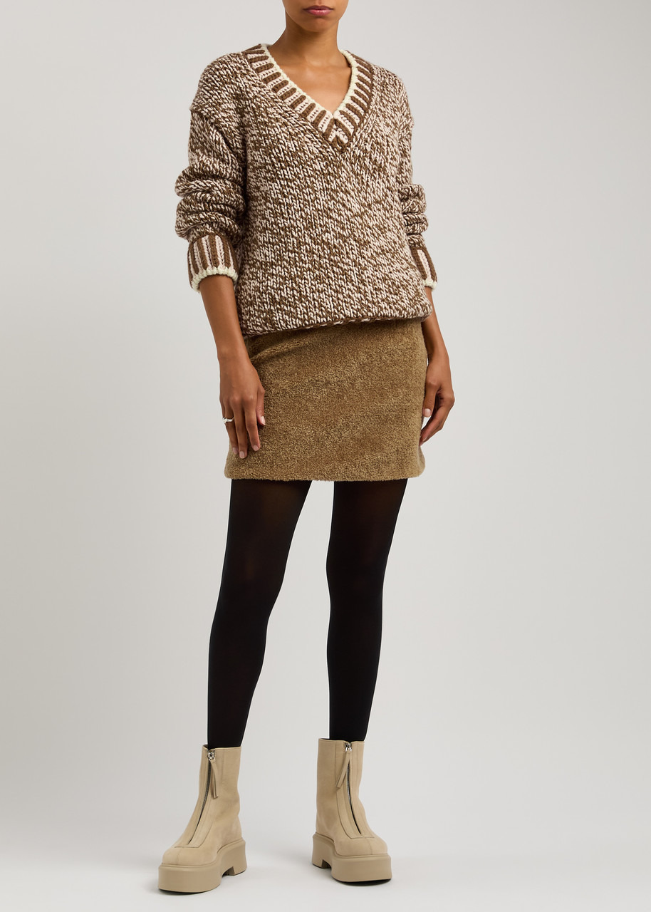 Ribbed wool-blend jumper - 4