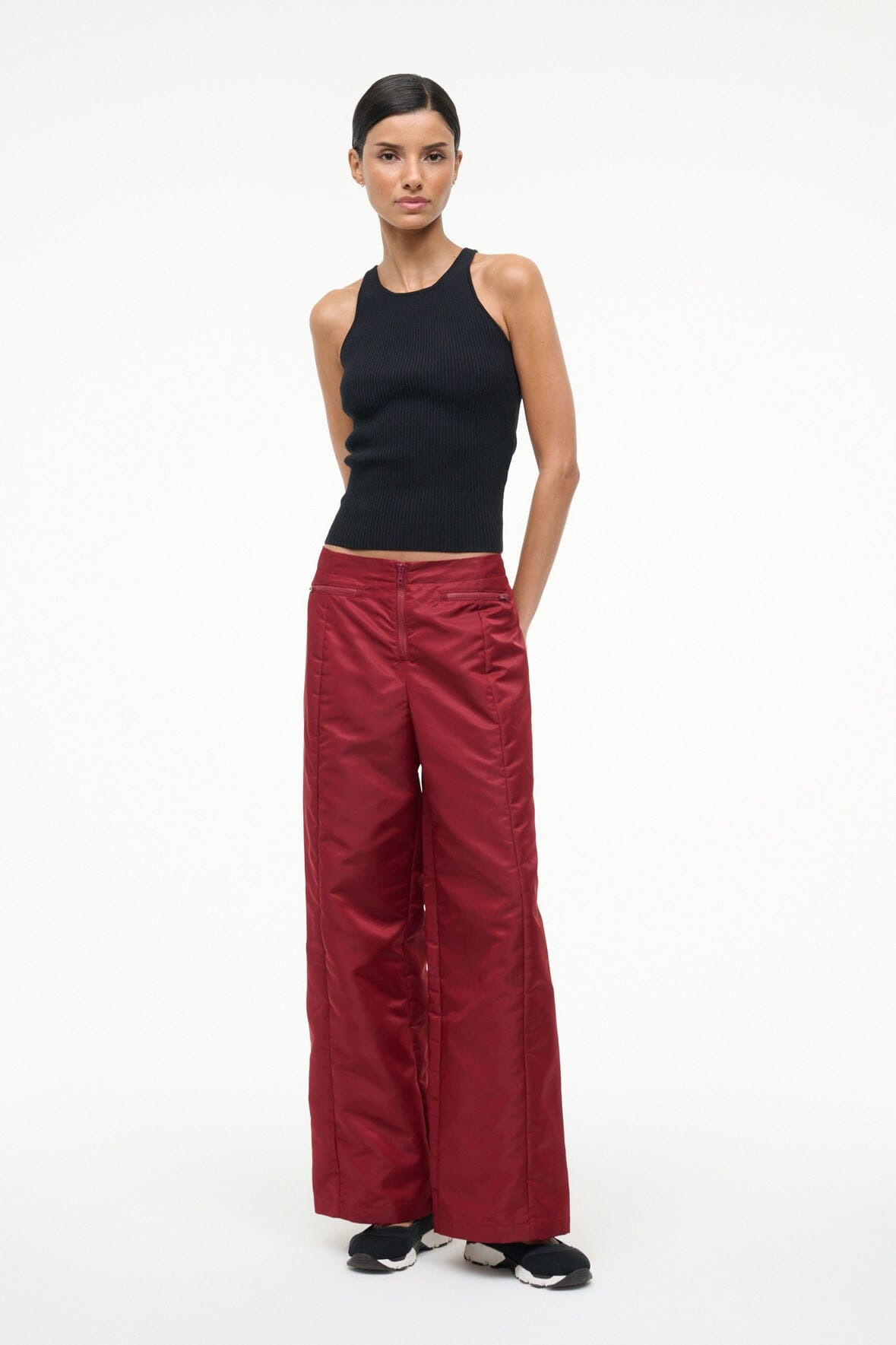 STAUD ACTION PANT DEEP RED - 1
