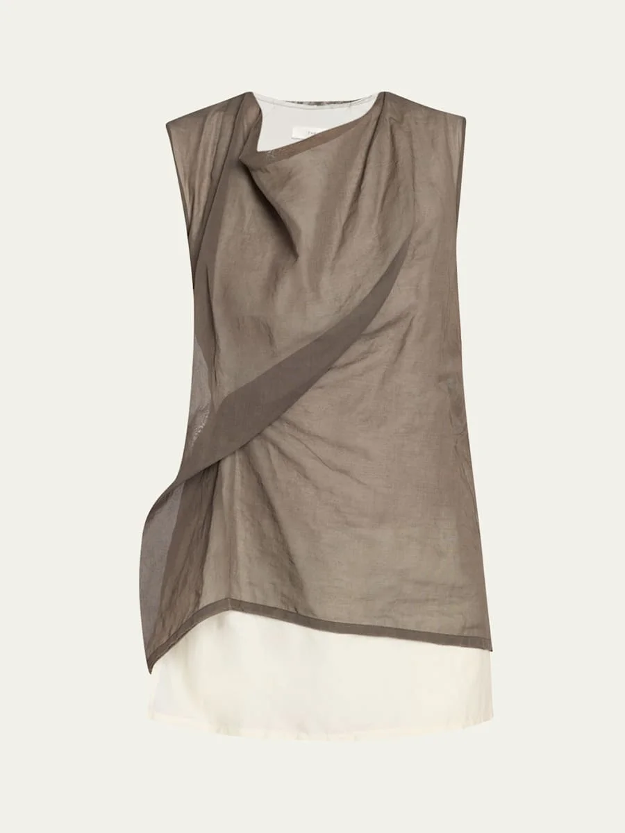 Inawa Draped Layered Sleeveless Top - 1