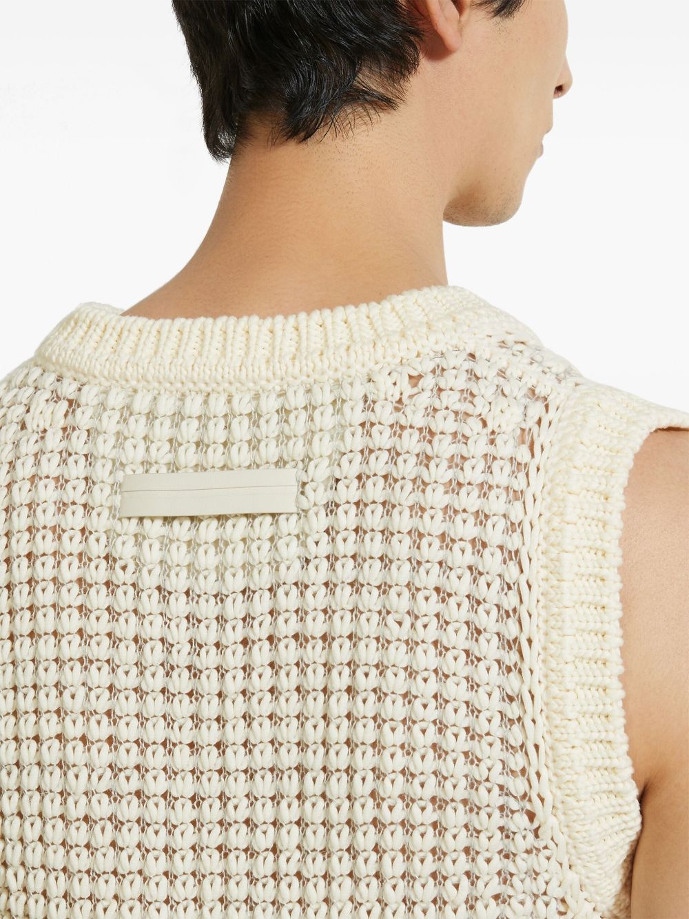 open-knit vest - 5