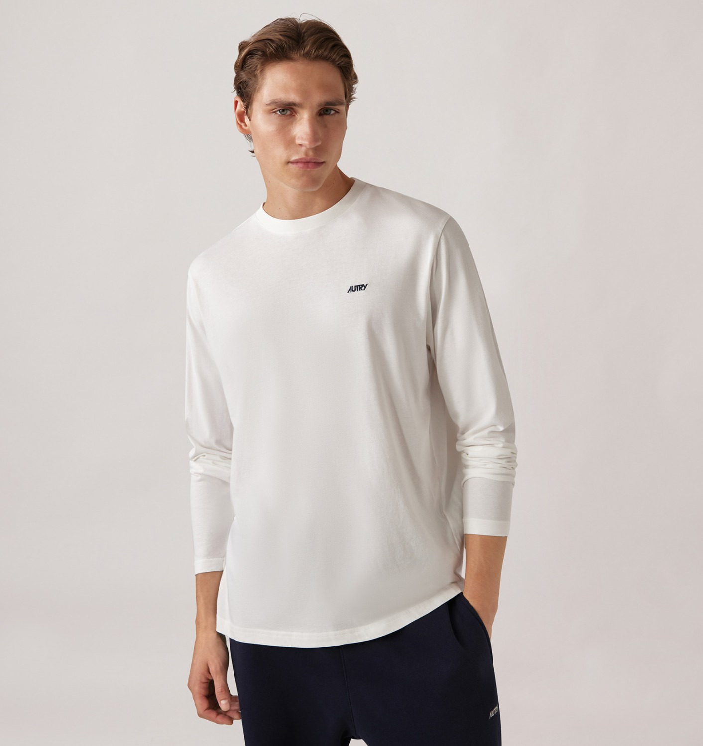 UNISEX LONG-SLEEVE EMBROIDERED AUTRY LOGO TEE - 3
