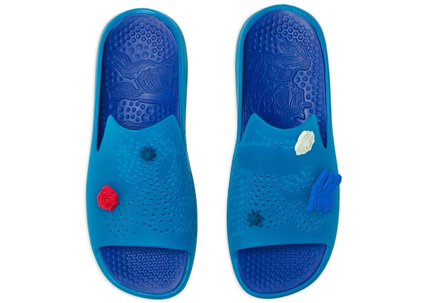 Burberry Stingray Charm-Embellished Slides Blue - 2