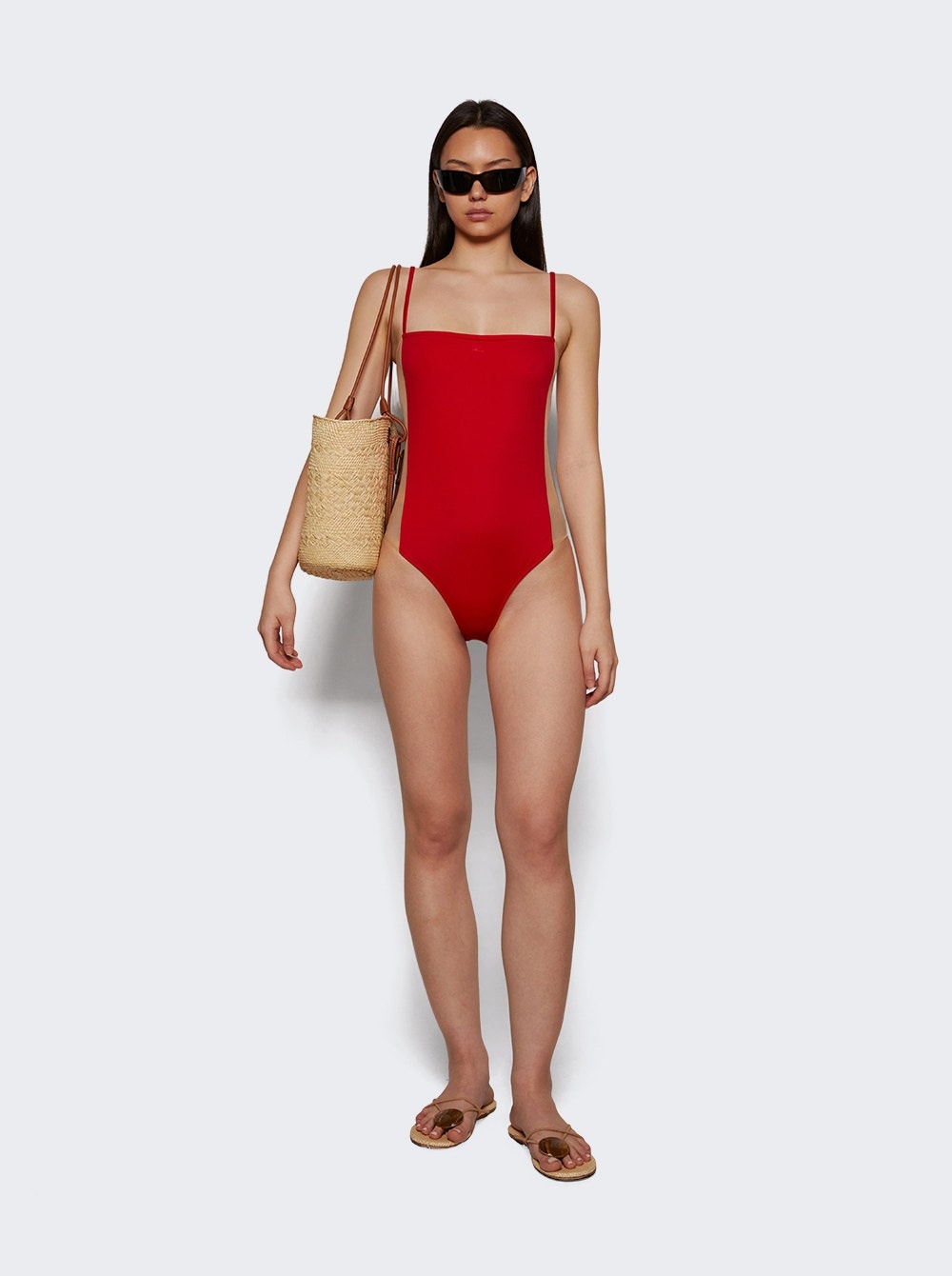 Illusion Square Swimsuit Ruby - 5