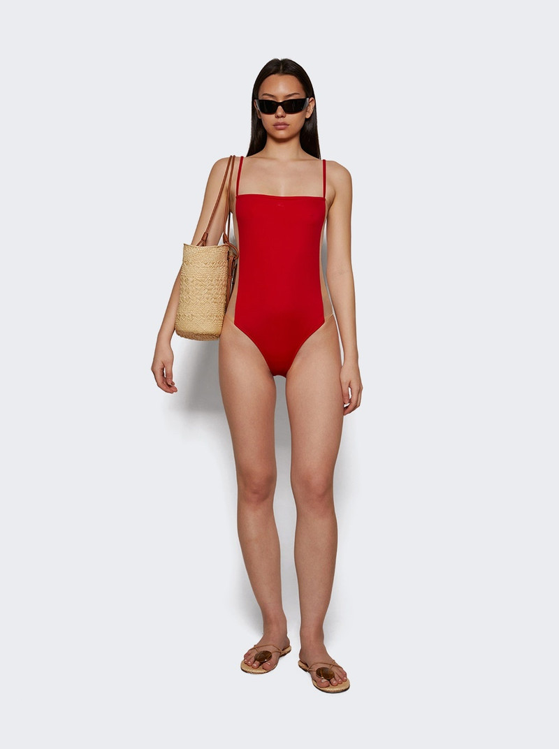 Illusion Square Swimsuit Ruby 5