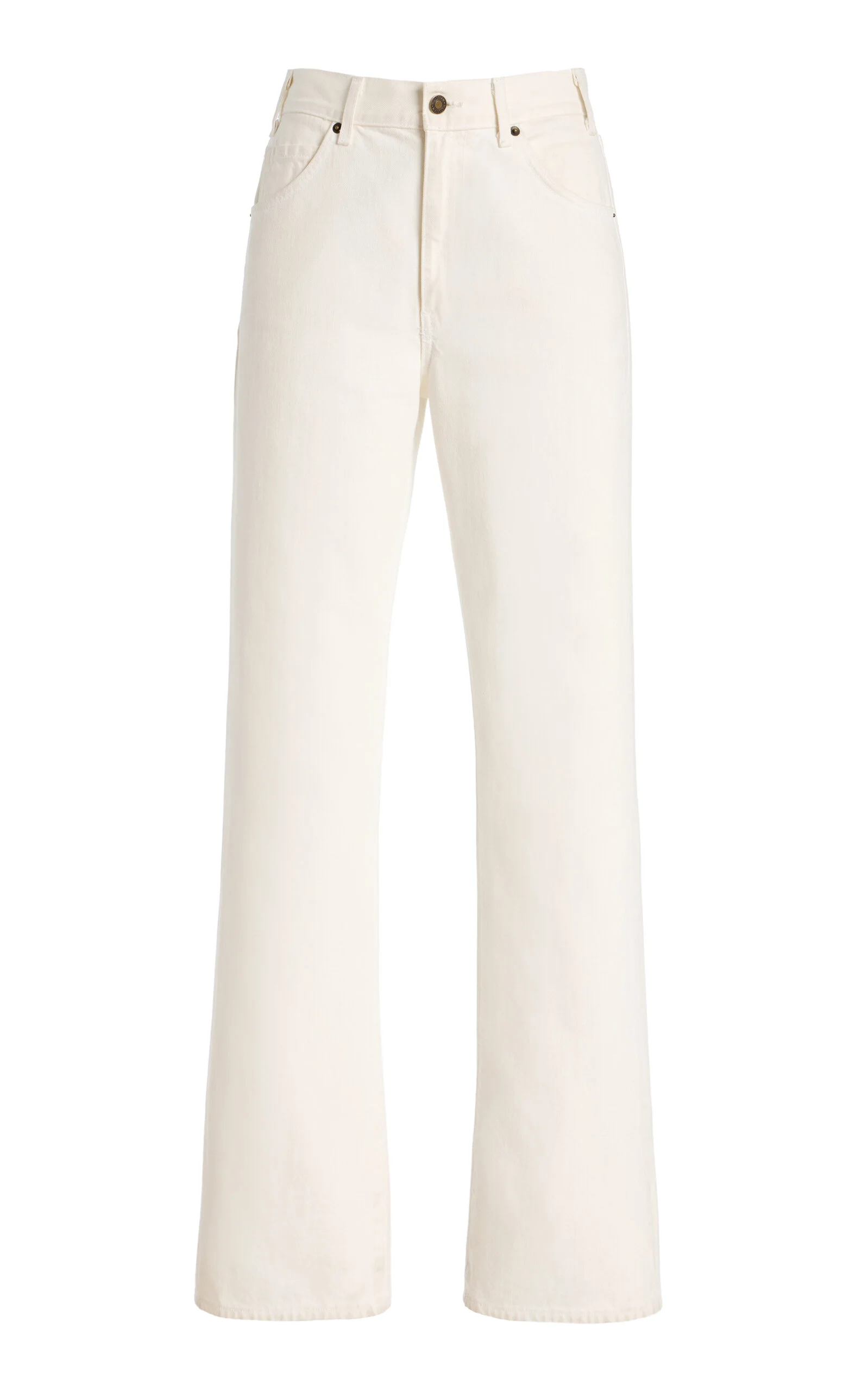 Joan Rigid High-Rise Straight-Leg Jeans ivory - 1