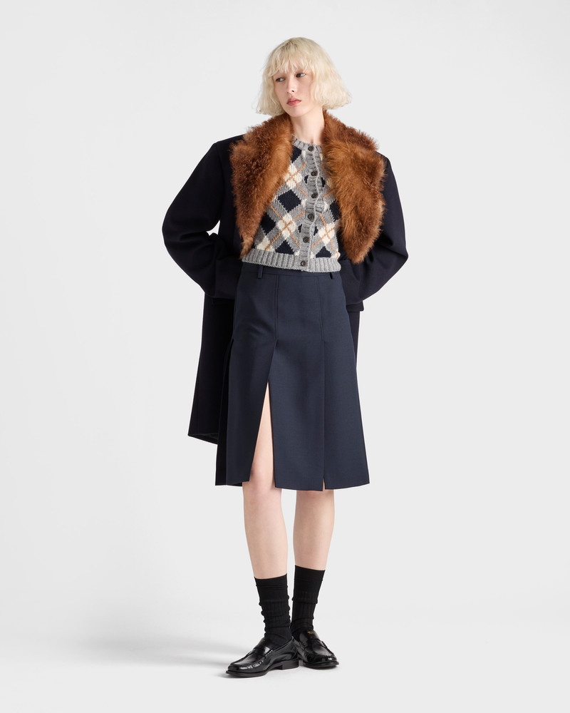 Prada Argyle knit cashmere cardigan outlook