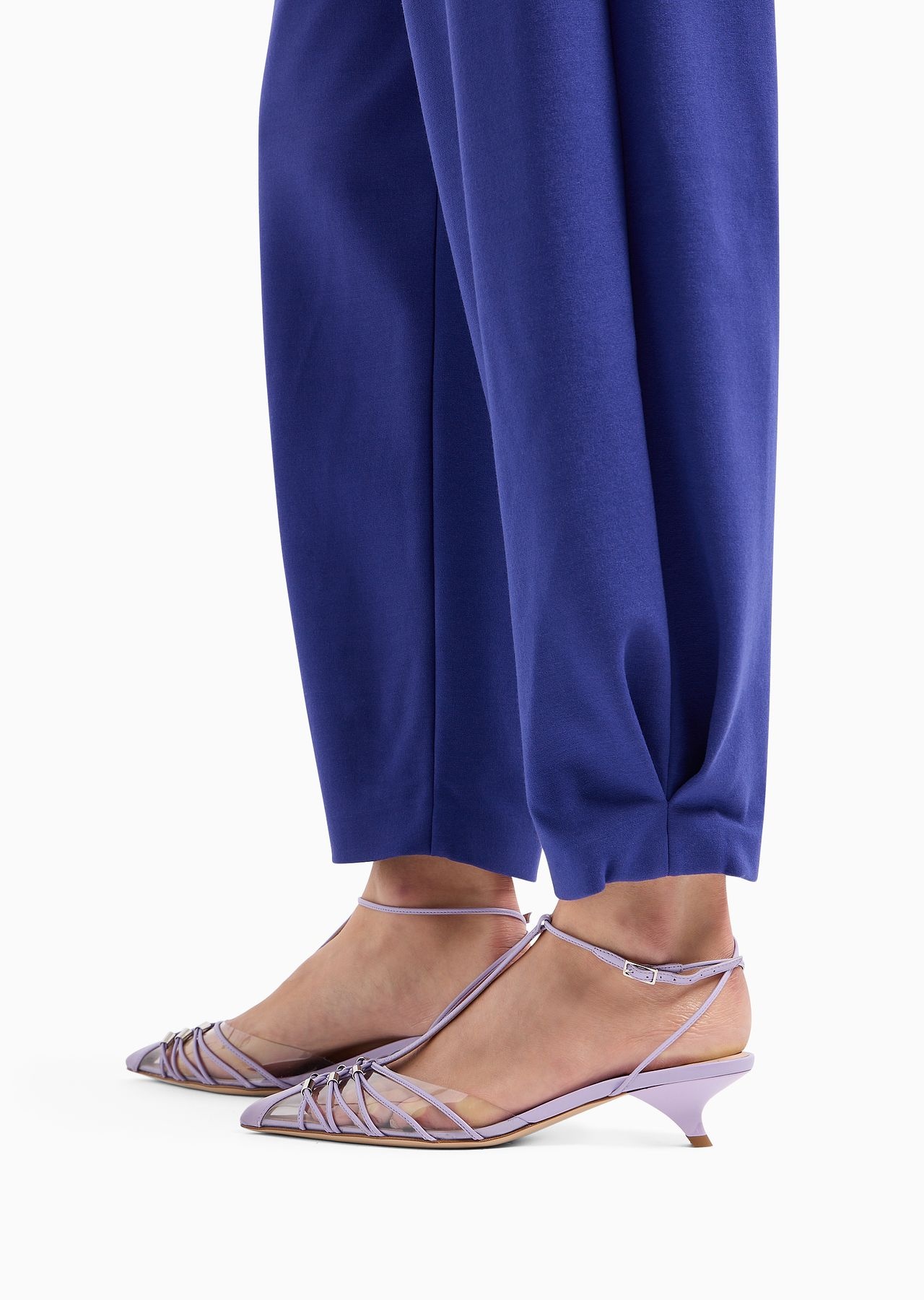 Stretch Milano-stitch fabric trousers with narrow hem - 6