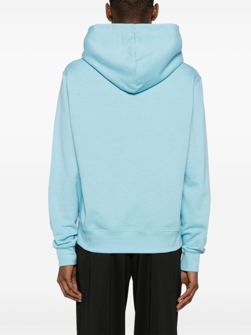 Staggered-logo cotton hoodie - 4