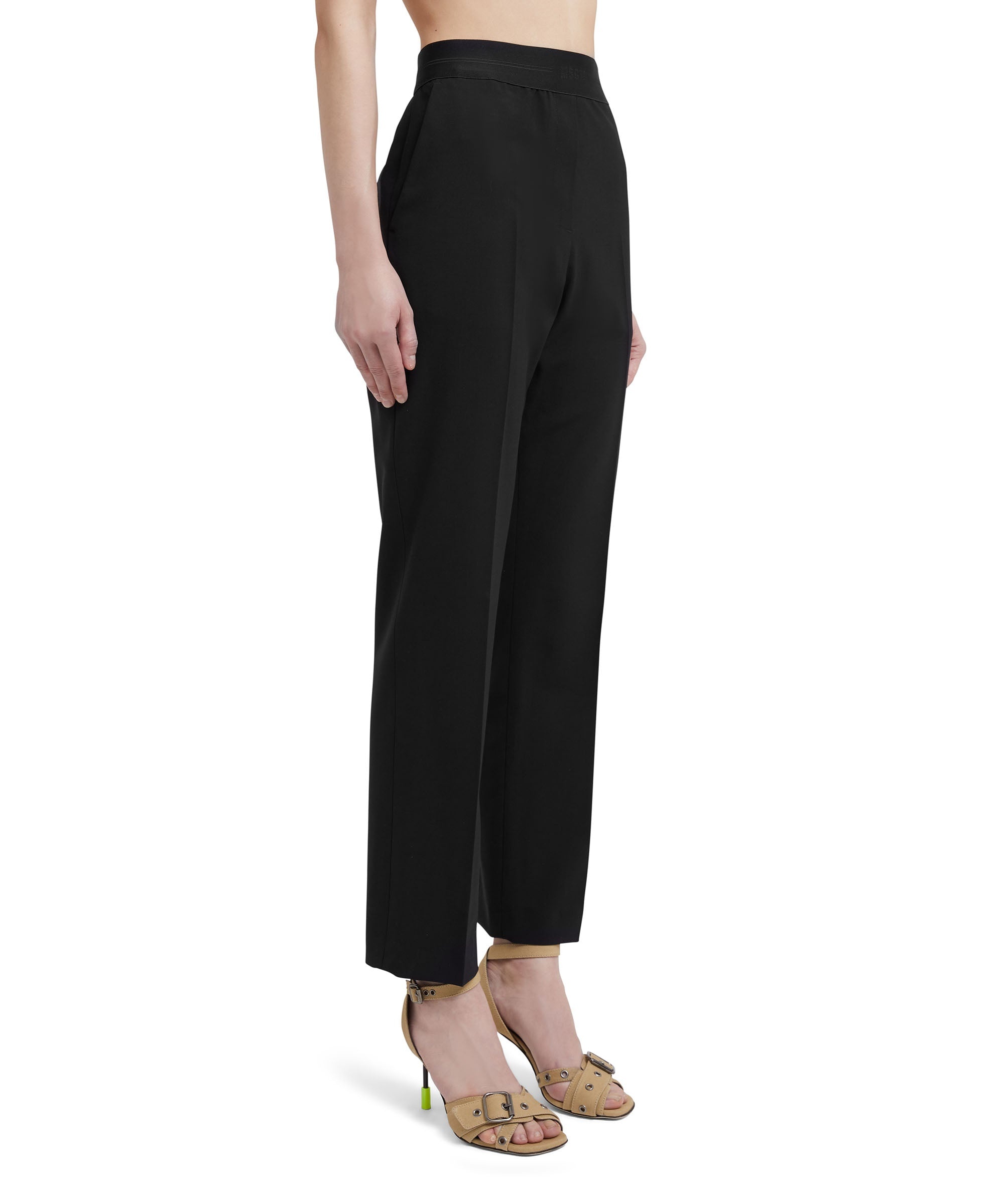 Slim-fit pants with logoed elastic waistband - 4