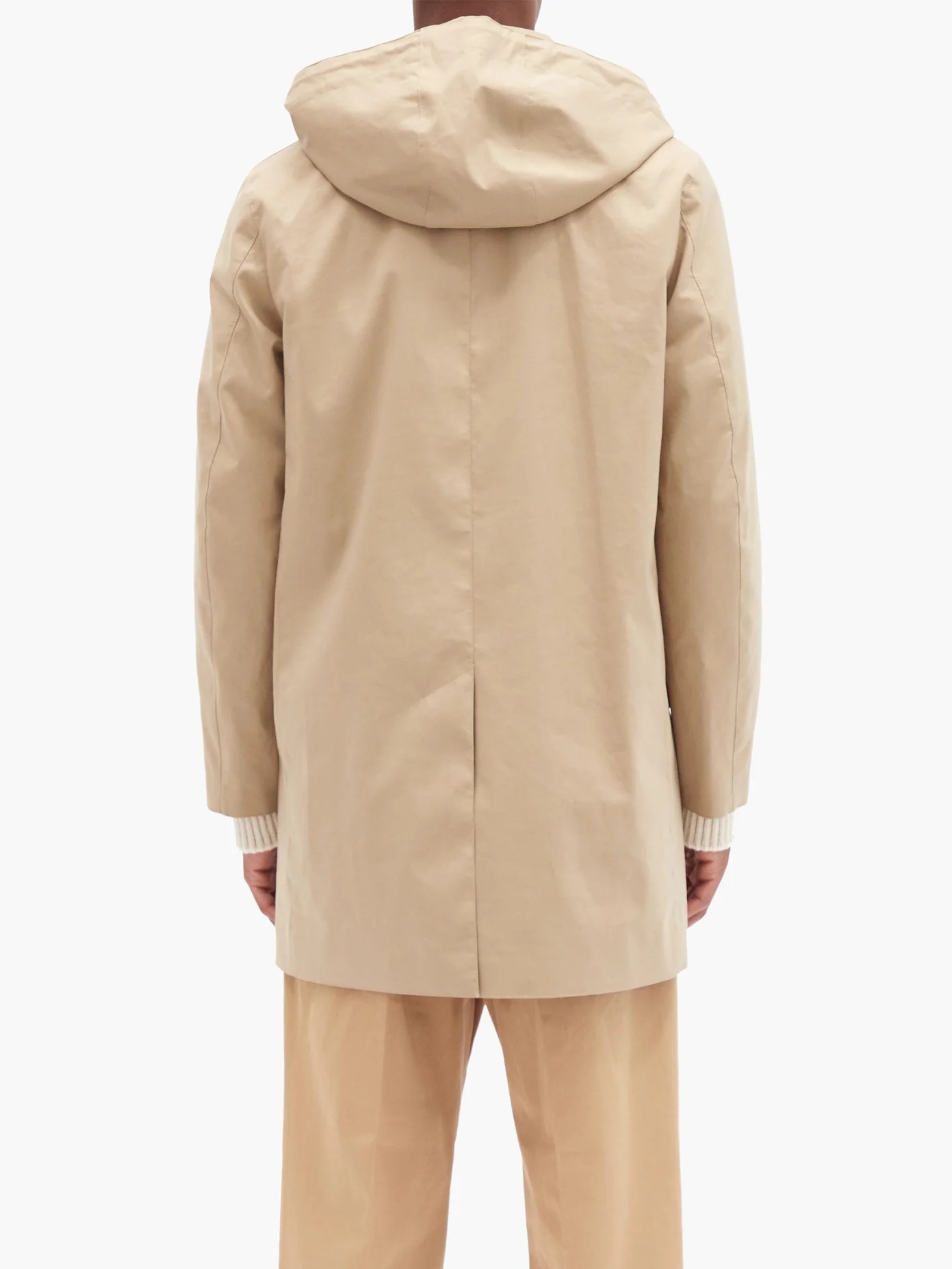 Dunoon wool-lined bonded-cotton hooded overcoat - 5