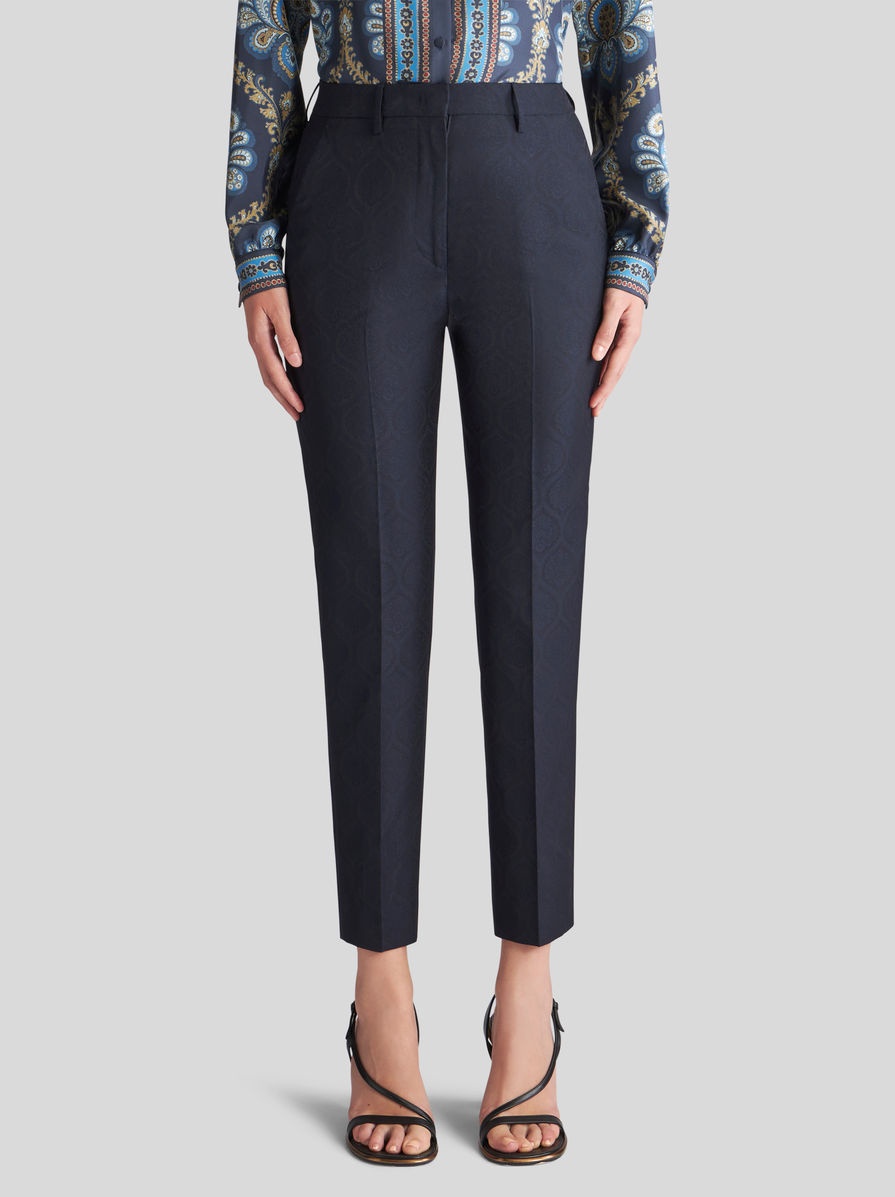 JACQUARD CIGARETTE TROUSERS - 2