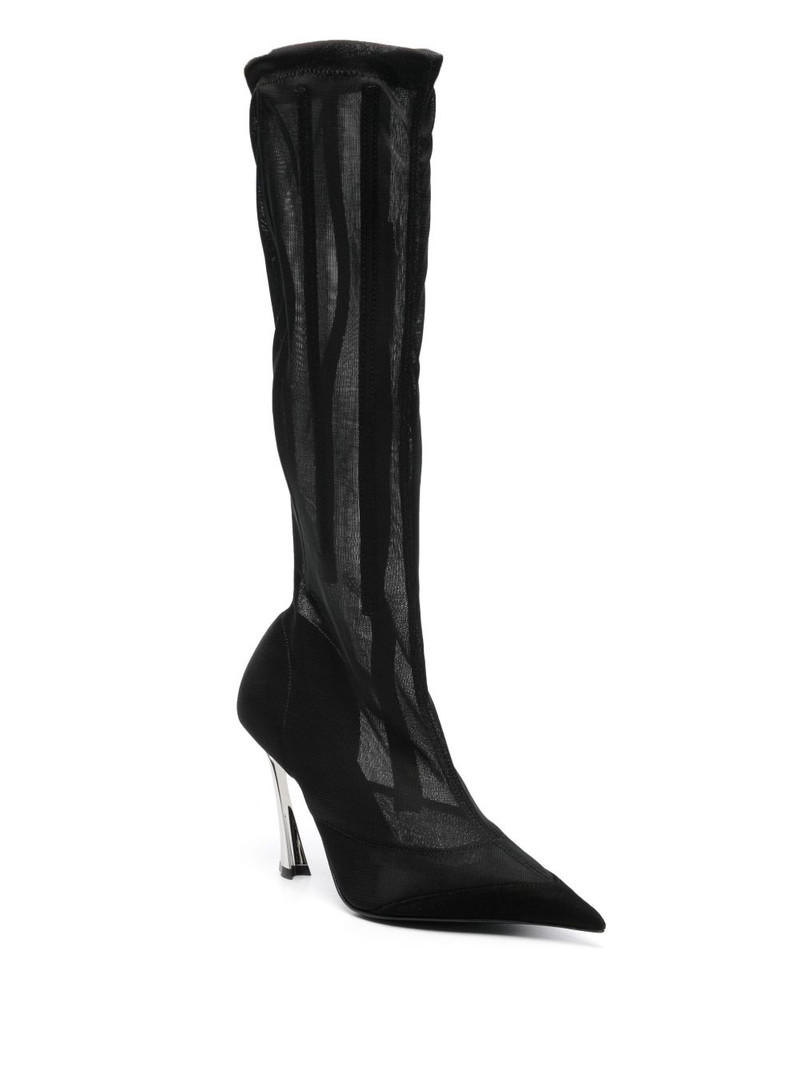 MUGLER 95mm mesh boots outlook