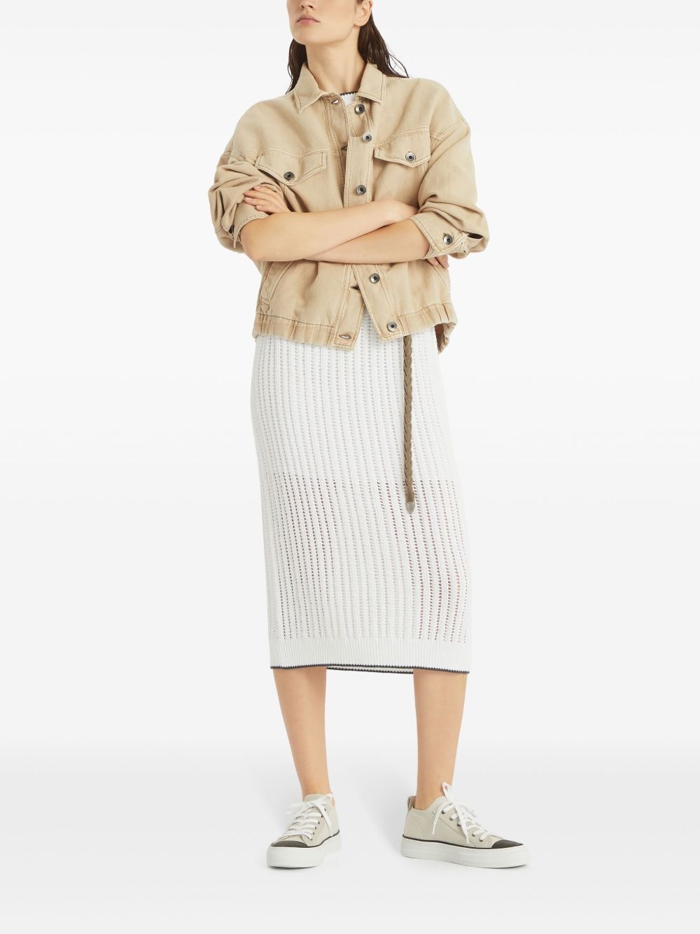 Monili-embellished knitted dress - 2