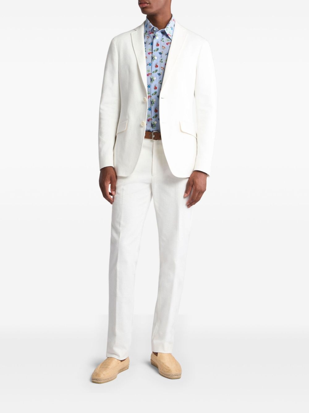 cotton jacquard blazer - 2