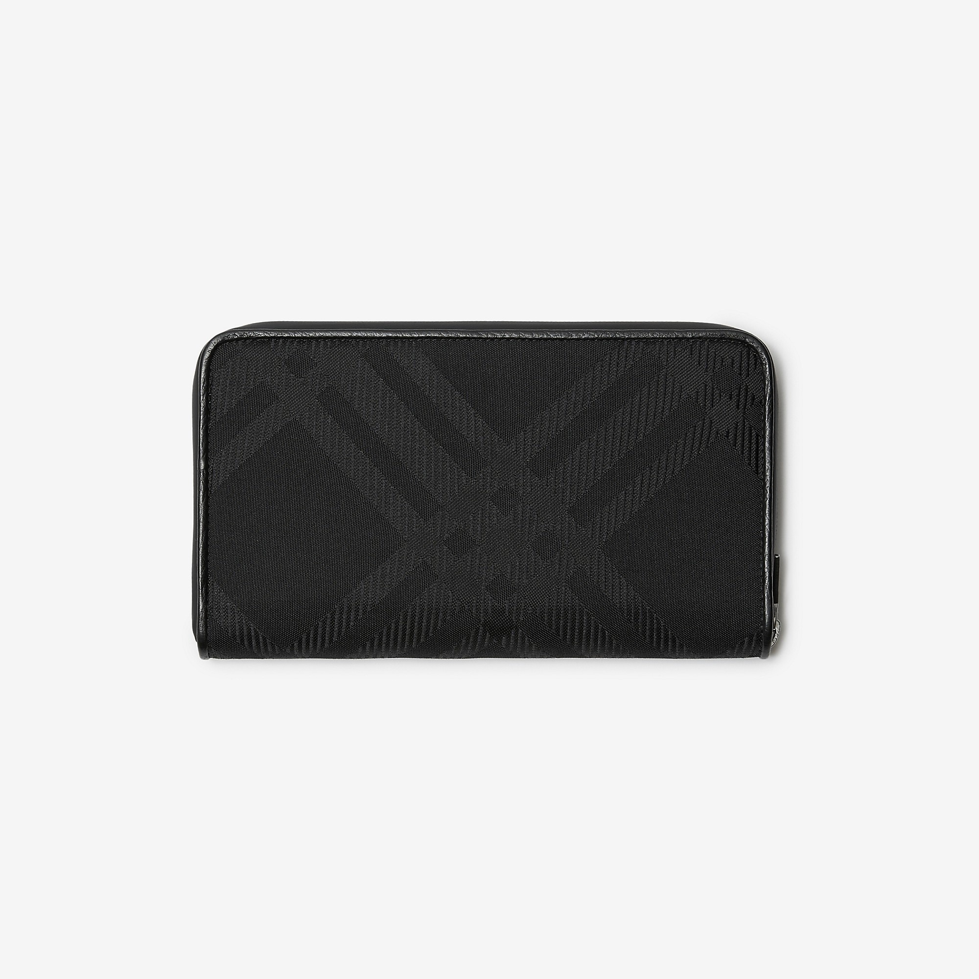 Check Jacquard Large Zip Wallet - 3