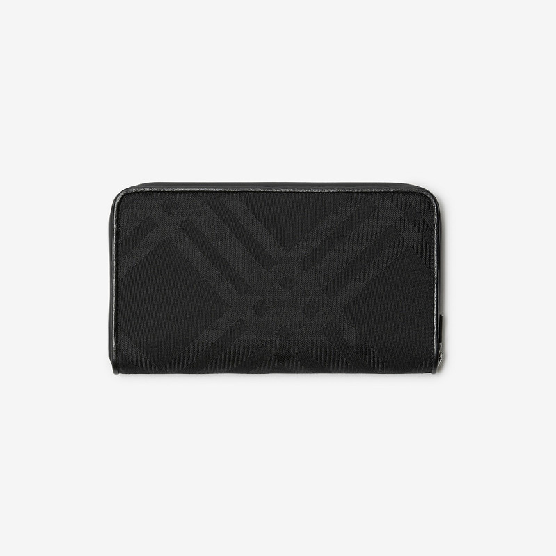 Check Jacquard Large Zip Wallet 3